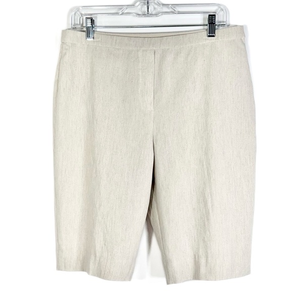 Elie Tahari Pants - NWT Elie Tahari Linen Blend Neutral Beige Bermuda Knee Length Walking Shorts 10